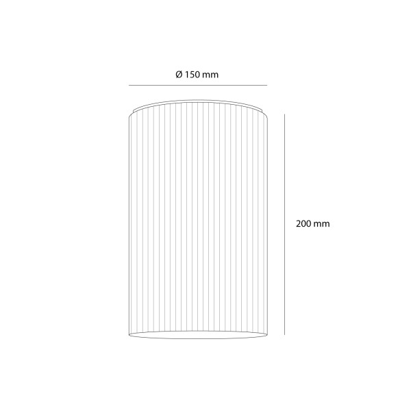 Снимка на Стъклена LED плафониера Vibe B | Цилиндрична | Опушен | 3000K