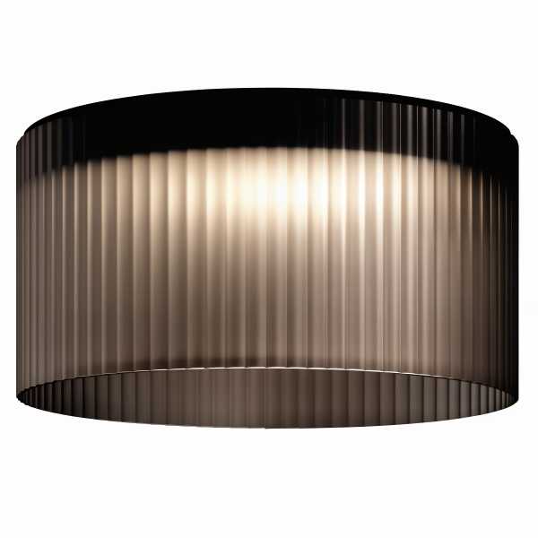 Снимка на Стъклена LED плафониера Vibe D | Цилиндрична | Опушен| 3000K