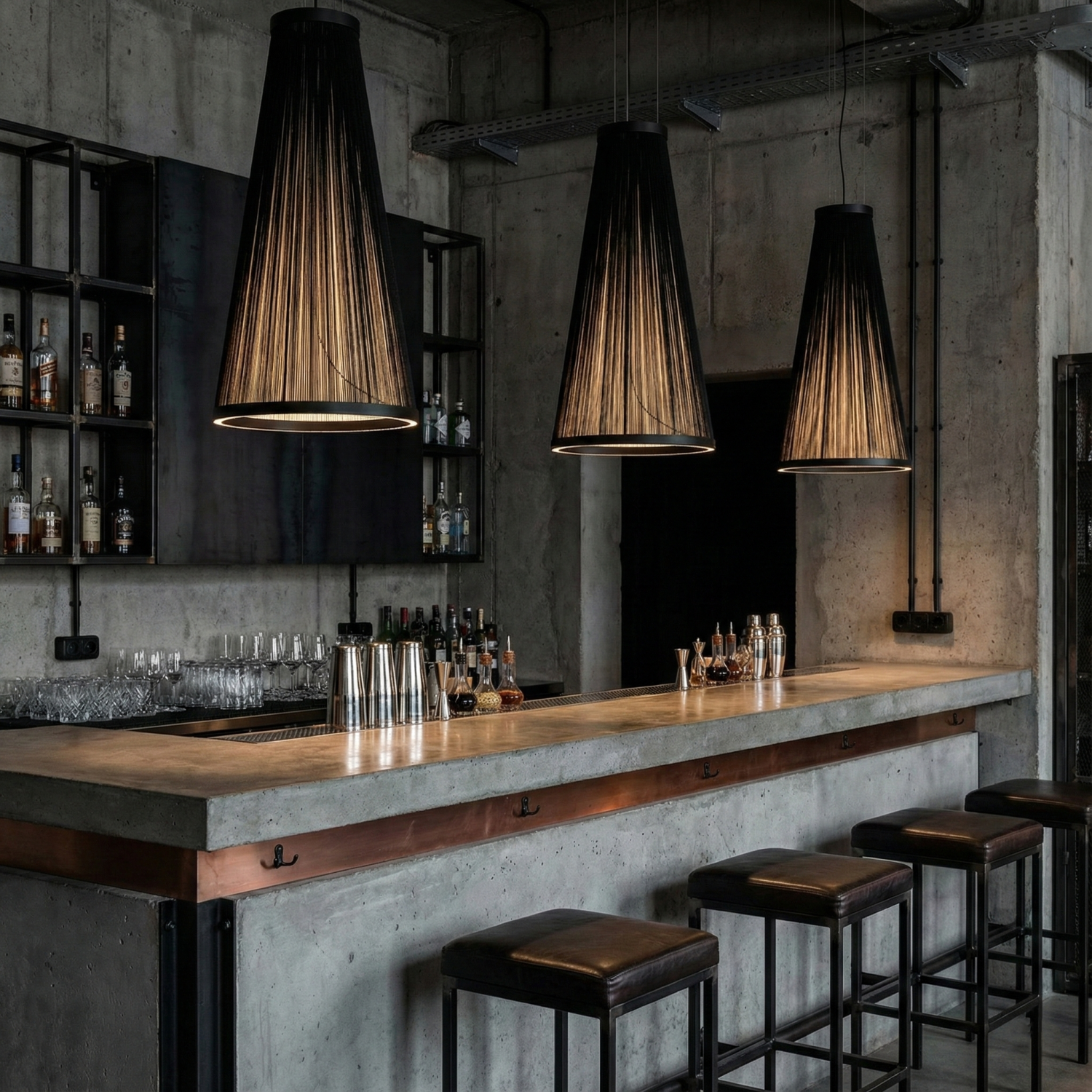 Снимка на Висящ LED пендел Verto | Конусовиден | 32W | 3000K | Черен