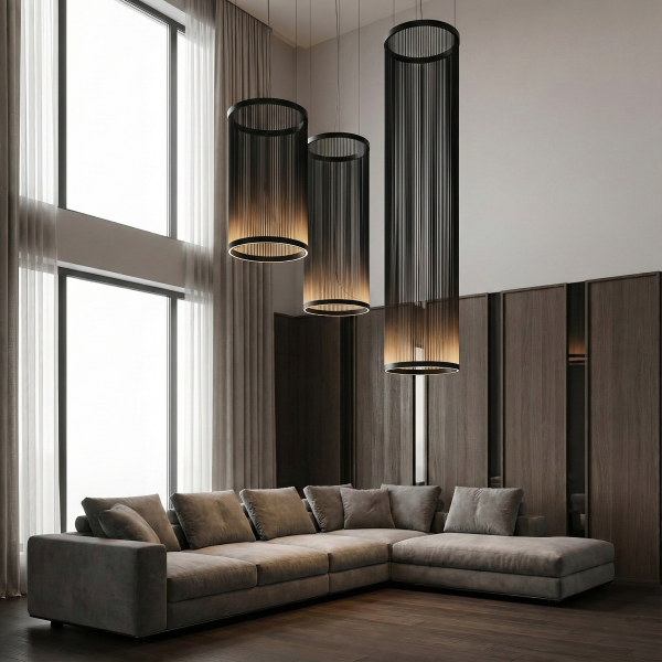 Детайлно изображение на Висящ LED пендел Verto L | Цилиндричен | 20W | 3000K | Черен Снимка на Висящ LED пендел Verto L | Цилиндричен | 20W | 3000K | Черен
