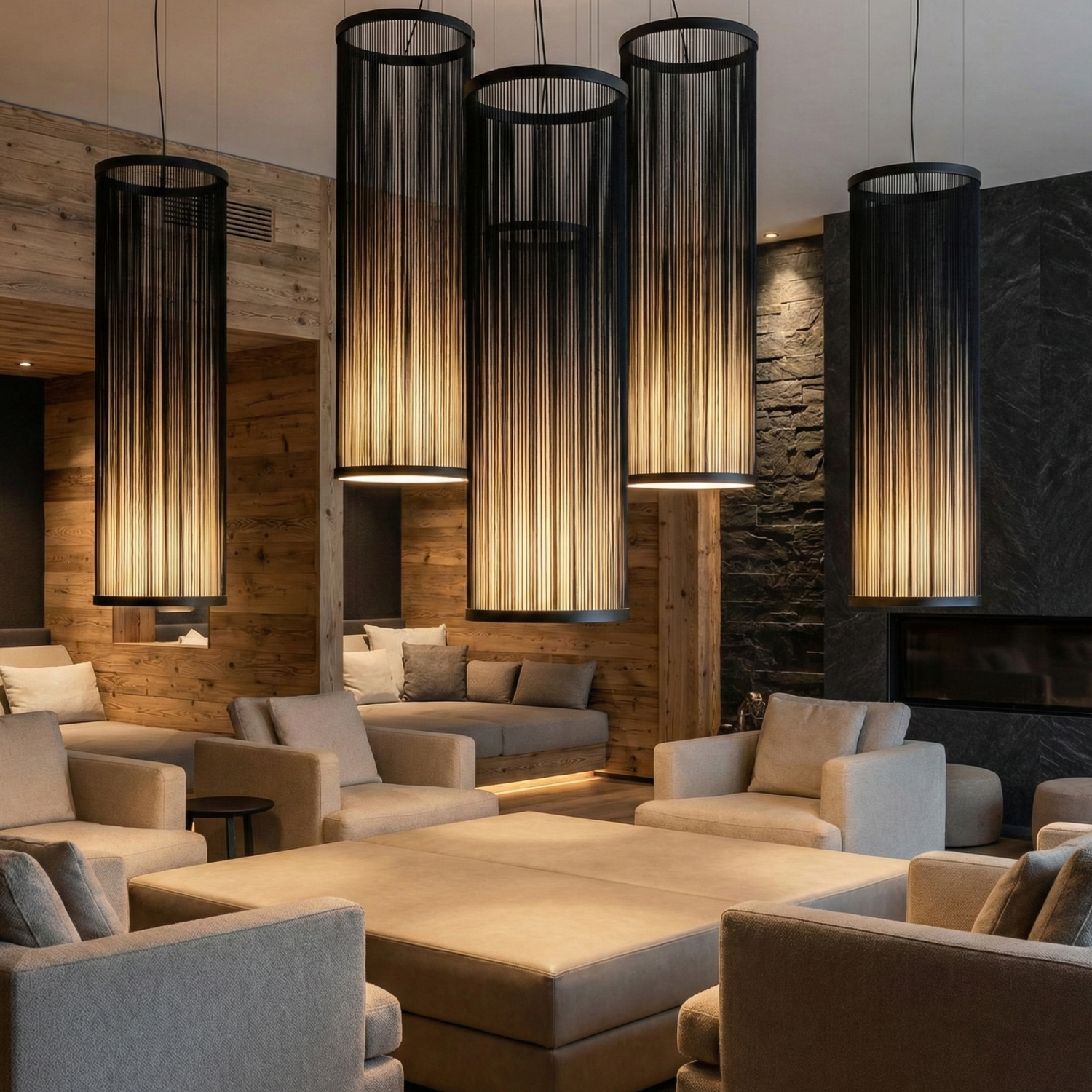 Снимка на Висящ LED пендел Verto M | Цилиндичен | 20W | 3000K | Черен