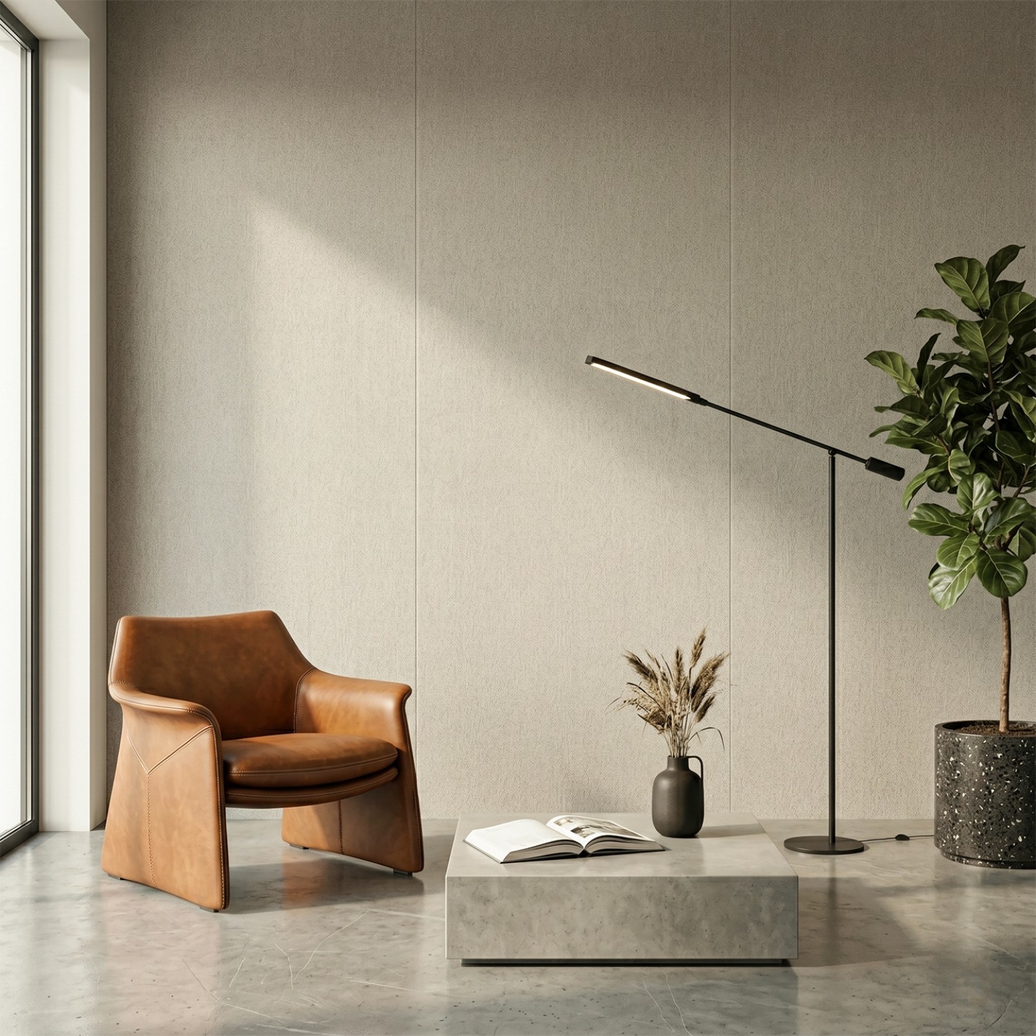 Снимка на WPC панел Classic Fabric с бежов текстилен ефект | 288 x 122cm