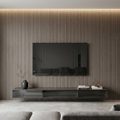 WPC Grid панел Fashion Wood Grain | Дървен кафяв | 275 x 15cm
