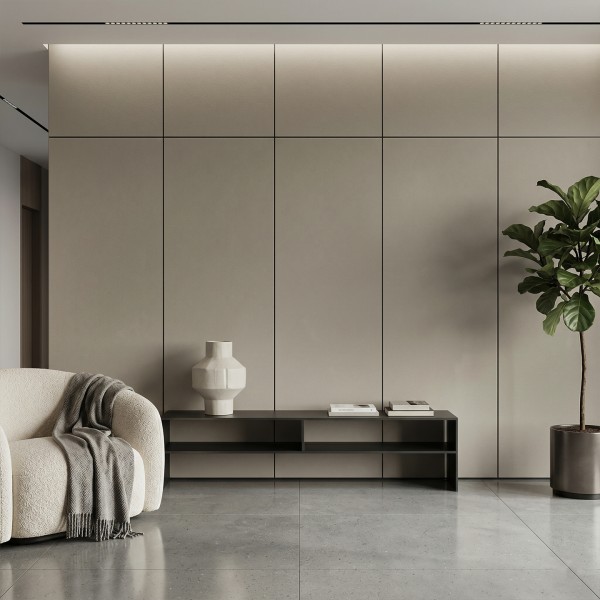 Снимка на WPC панел Light Brown Grey в сиво-кафяв тон | 288 x 122cm