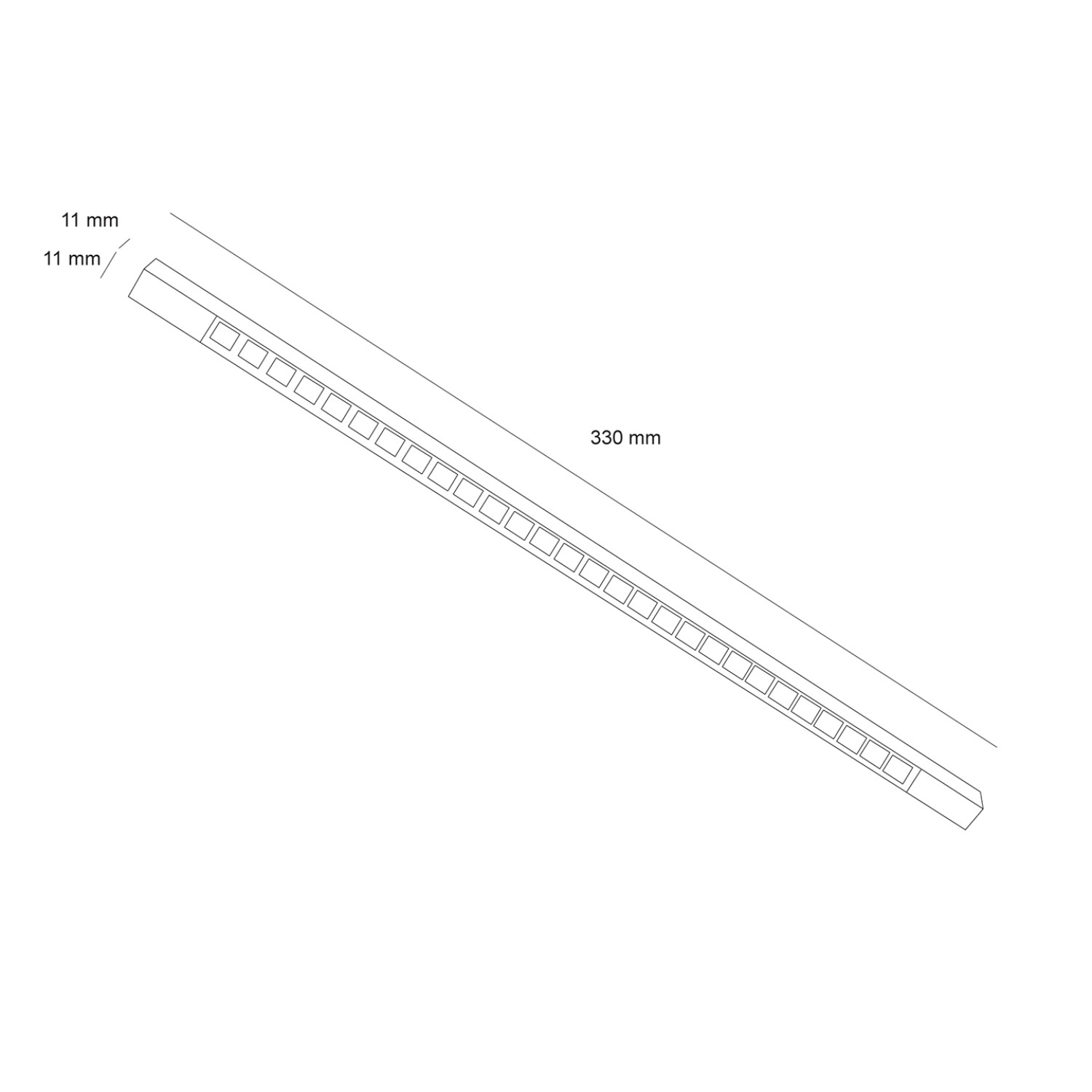 Детайлно изображение на Линеен LED модул Darklight 10PCB | 3000K | 40° Снимка на Линеен LED модул Darklight 10PCB | 3000K | 40°