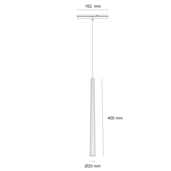 Детайлно изображение на Висящ LED модул Pipe 10PCB | 3000K | 36° Снимка на Висящ LED модул Pipe 10PCB | 3000K | 36°