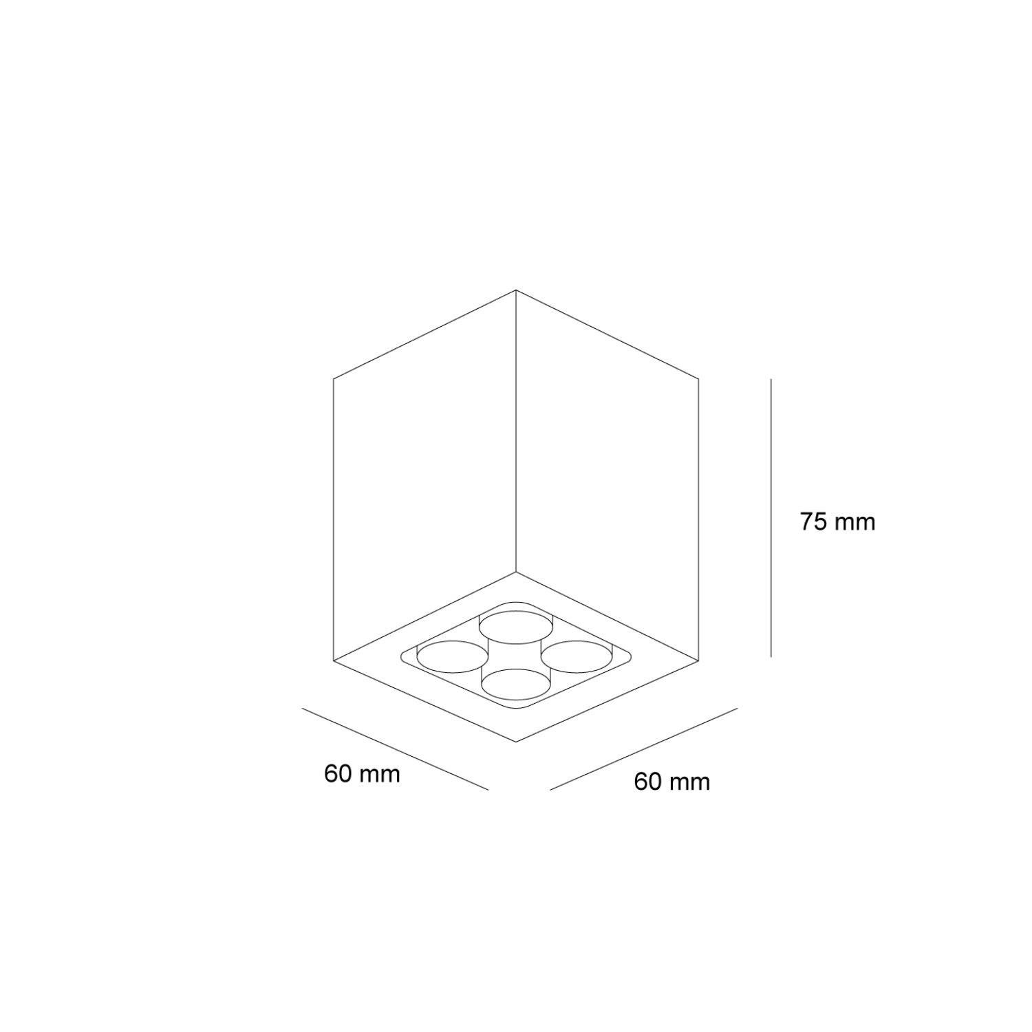 Снимка на LED луна за открит монтаж Clamp Cube