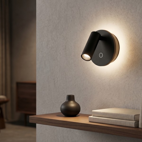 Снимка на Стенен LED аплик Genius с насочваема светлина и ореол