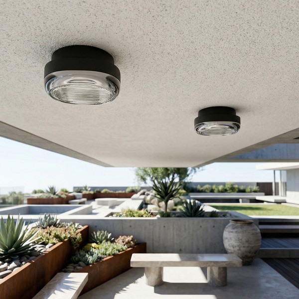 Снимка на LED плафониера Note | Черен | 12W | 3000K | IP65