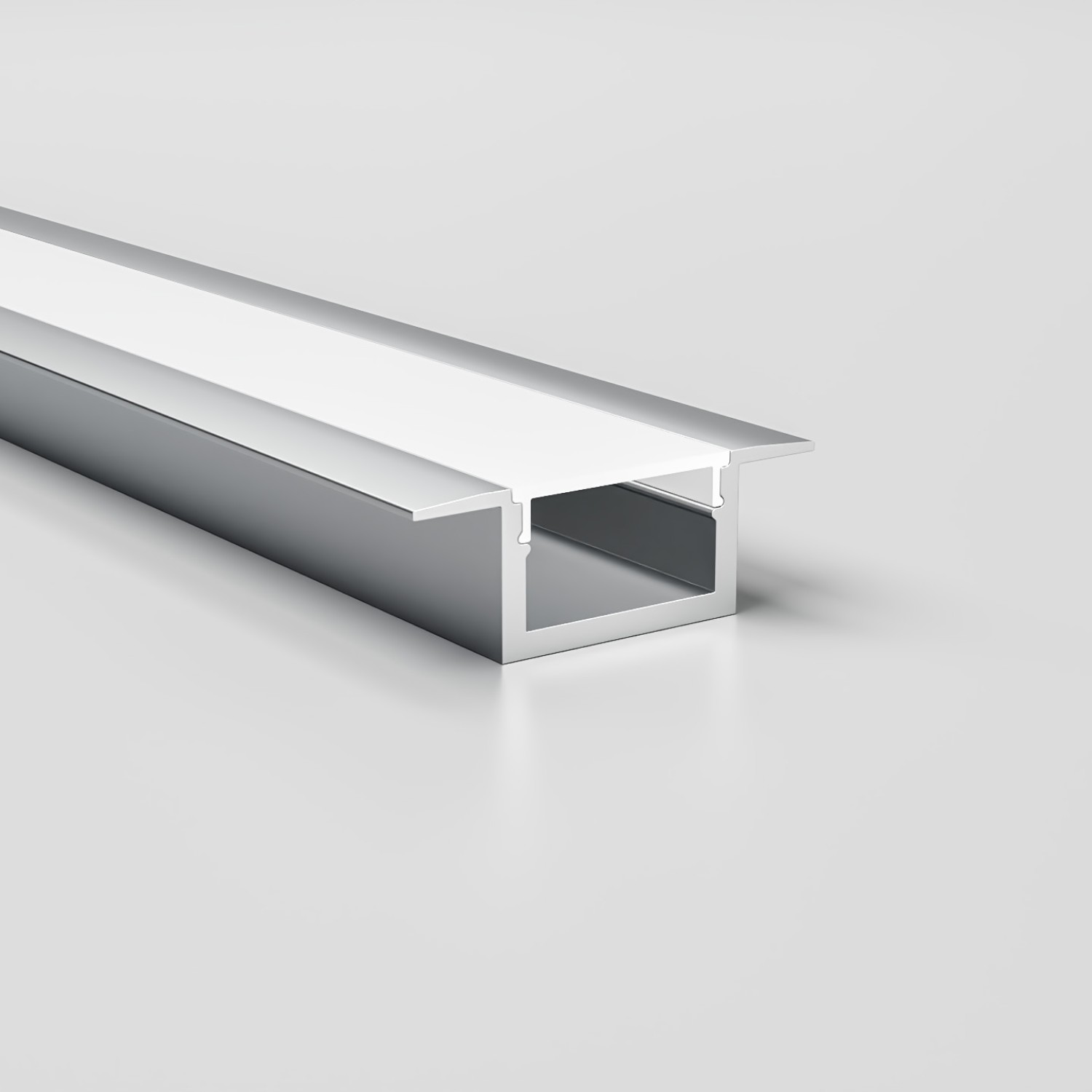 Детайлно изображение на Алуминиев профил за LED лента Board 34x12 мм | С дифузер и капачки Снимка на Алуминиев профил за LED лента Board 34x12 мм | С дифузер и капачки