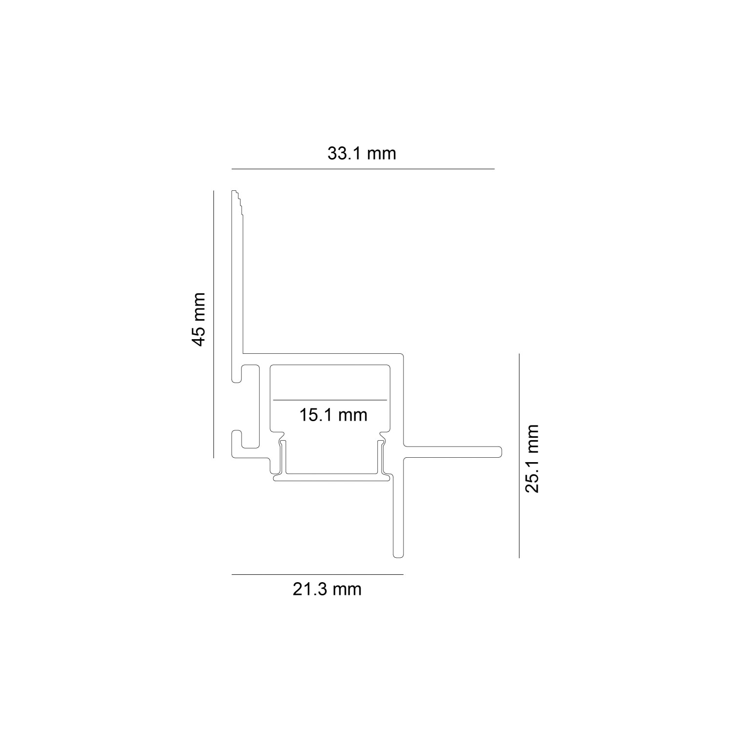 Детайлно изображение на Алуминиев профил за LED лента Corner Shadow Trimless | 3 метра | Скрит монтаж Снимка на Алуминиев профил за LED лента Corner Shadow Trimless | 3 метра | Скрит монтаж