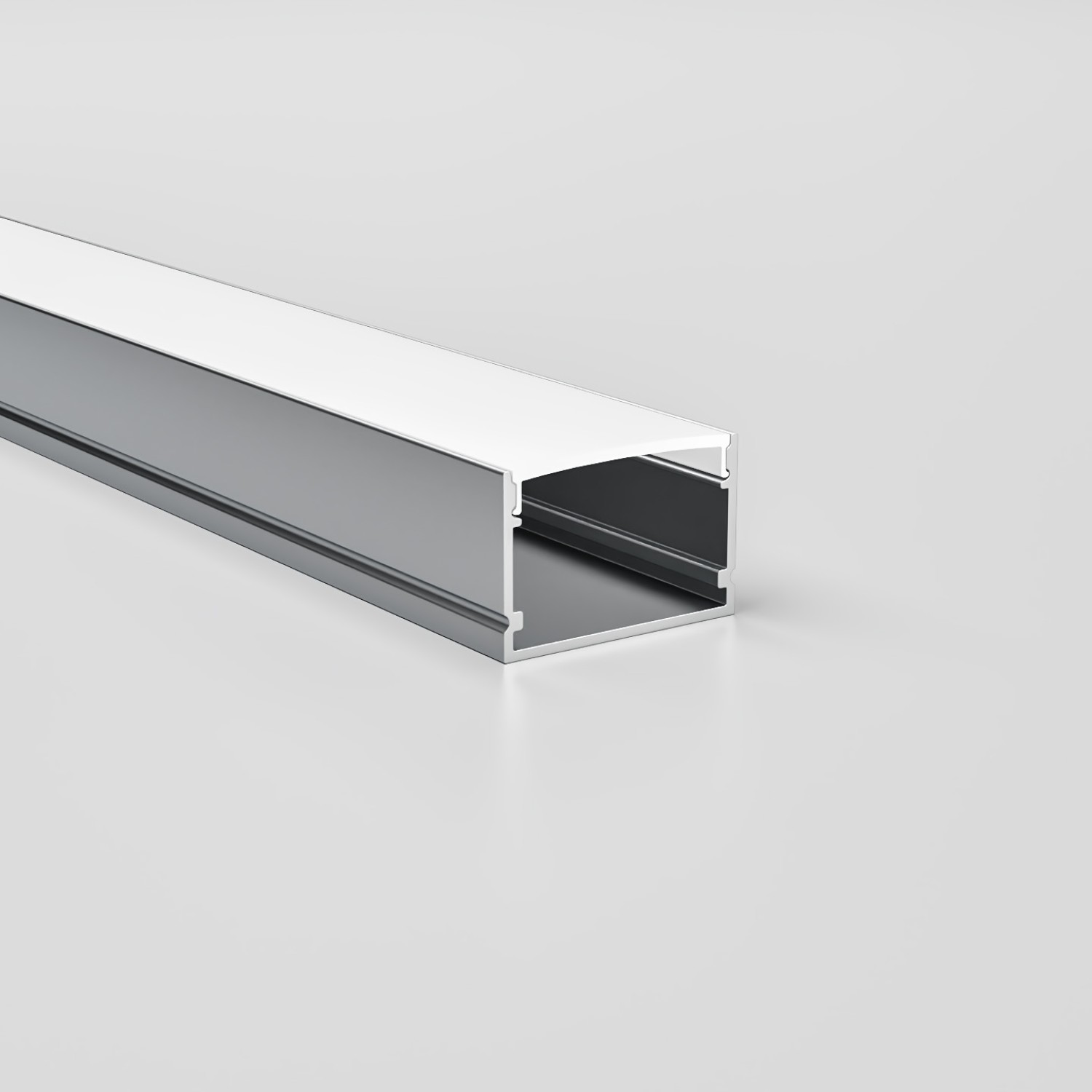 Детайлно изображение на Алуминиев профил за LED лента Dena | 30x20мм | 3 метра | Дифузер Снимка на Алуминиев профил за LED лента Dena | 30x20мм | 3 метра | Дифузер