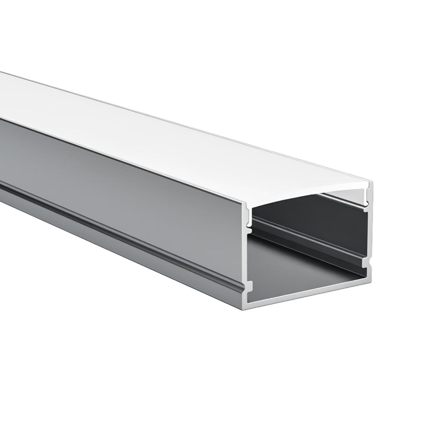 Детайлно изображение на Алуминиев профил за LED лента Dena | 30x20мм | 3 метра | Дифузер Снимка на Алуминиев профил за LED лента Dena | 30x20мм | 3 метра | Дифузер