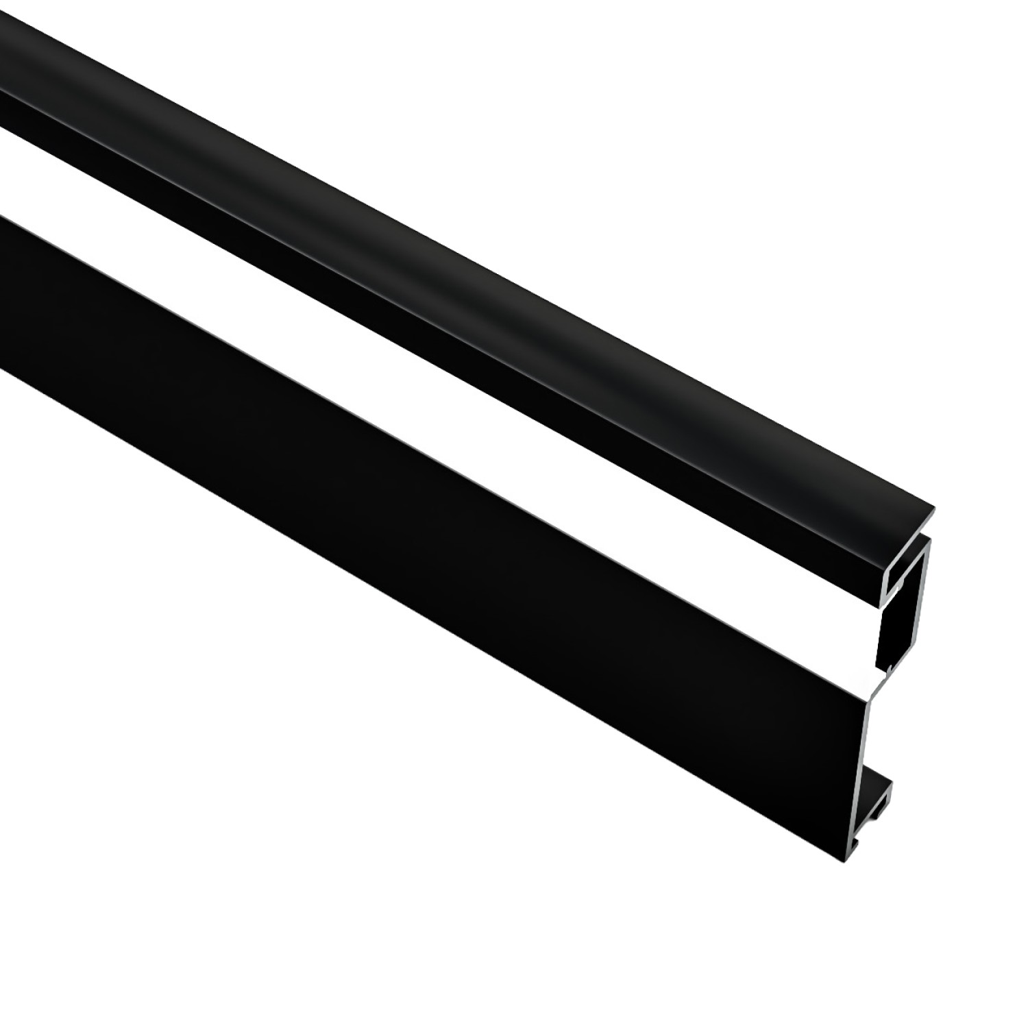 Снимка на Алуминиев профил за LED лента Mila | 10.5x60мм | Черен