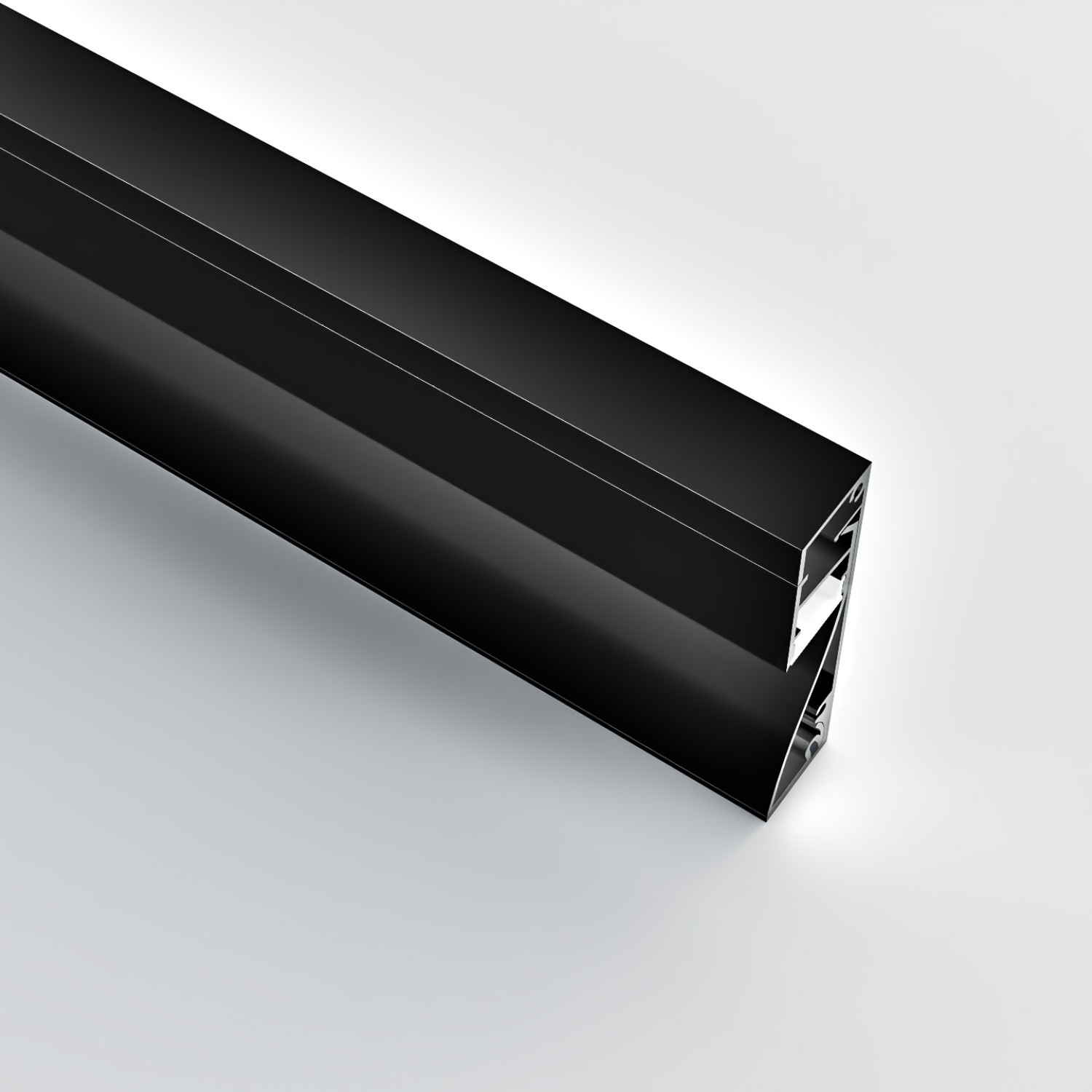 Снимка на Алуминиев профил за LED лента Mona | 15x60мм | Черен