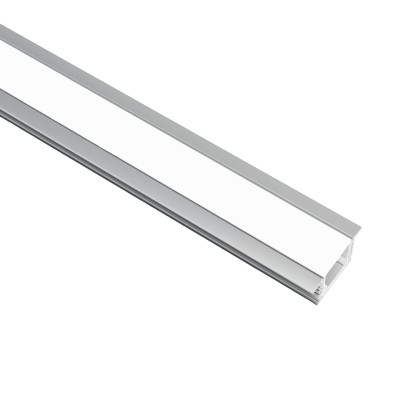 Алуминиев профил за LED лента Senti BM | 25.3x13мм | С шина, дифузер и капачки