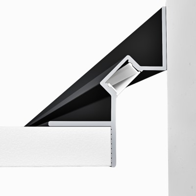 Алуминиев профил за LED лента Shadow Edge | 35.2x48.2мм | Черен