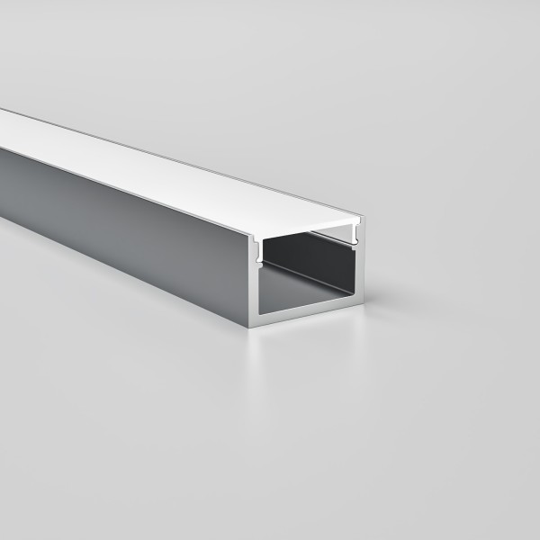 Детайлно изображение на Алуминиев профил за LED лента Standart | 20x13мм | С дифузер Снимка на Алуминиев профил за LED лента Standart | 20x13мм | С дифузер