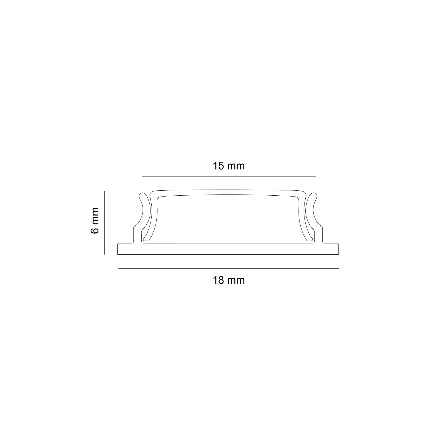 Снимка на Алуминиев профил за LED лента Vind | 18x6мм | С дифузер