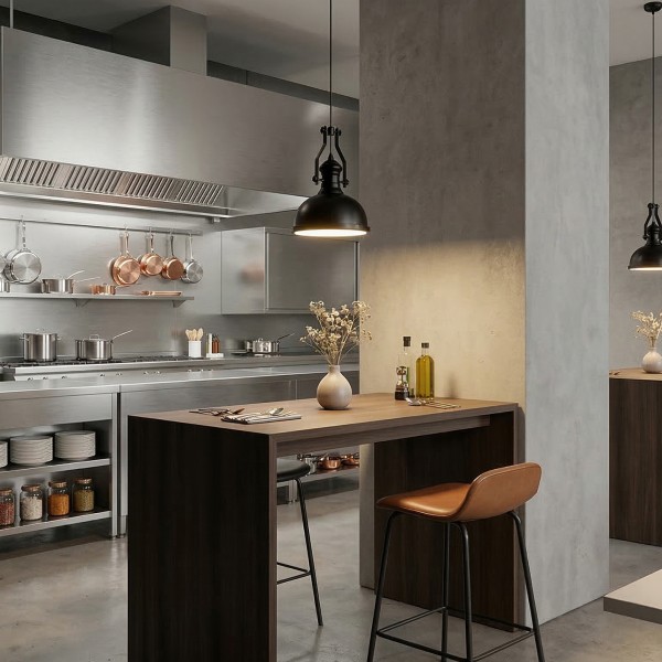 Снимка на Висящ пендел Porte | Индустриален дизайн | Черен |  Ø30cm | IP20 | E27