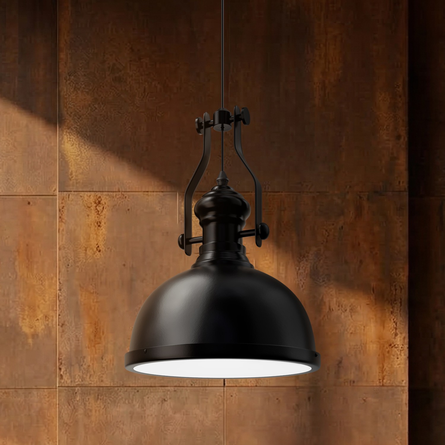 Снимка на Висящ пендел Porte | Индустриален дизайн | Черен |  Ø30cm | IP20 | E27