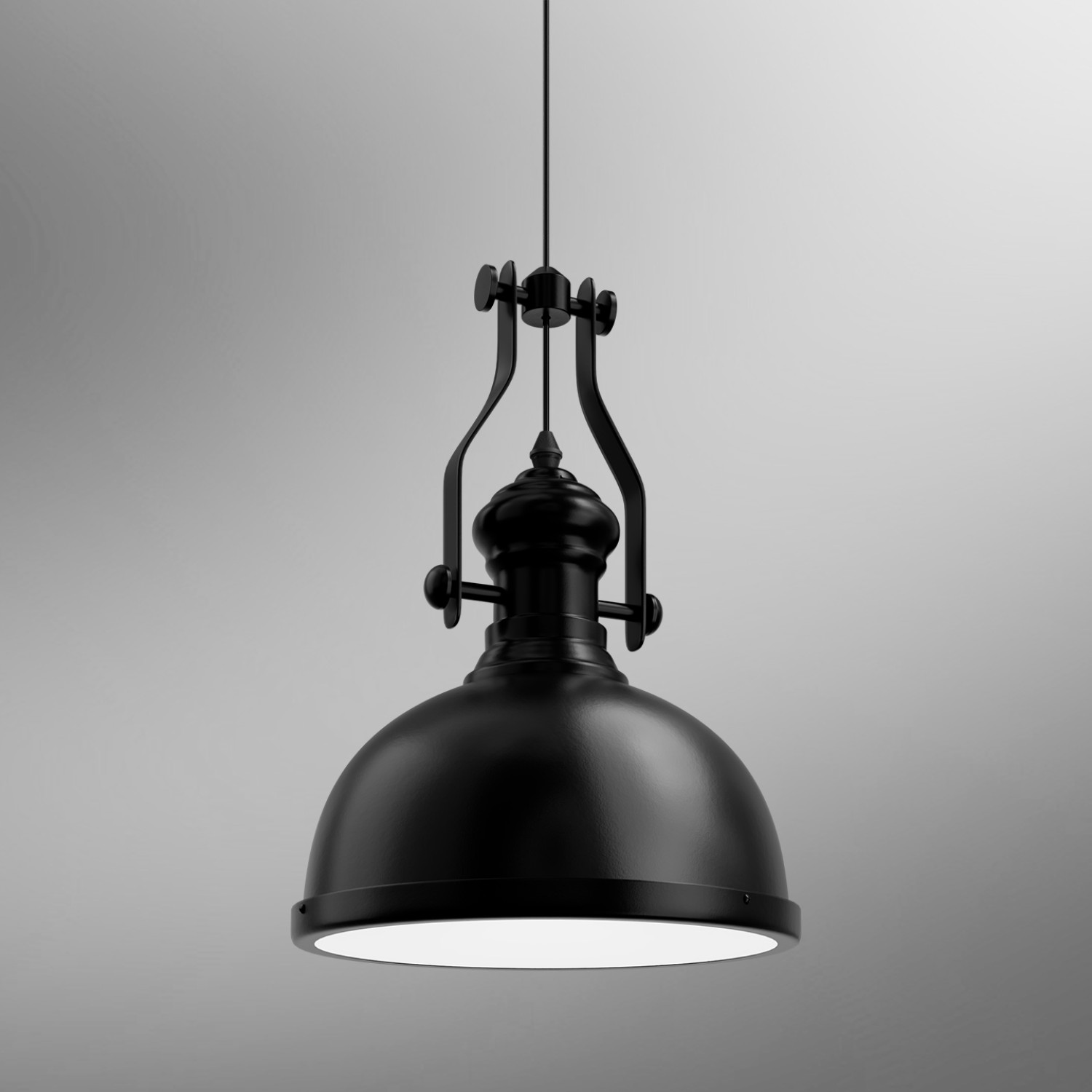 Снимка на Висящ пендел Porte | Индустриален дизайн | Черен |  Ø30cm | IP20 | E27