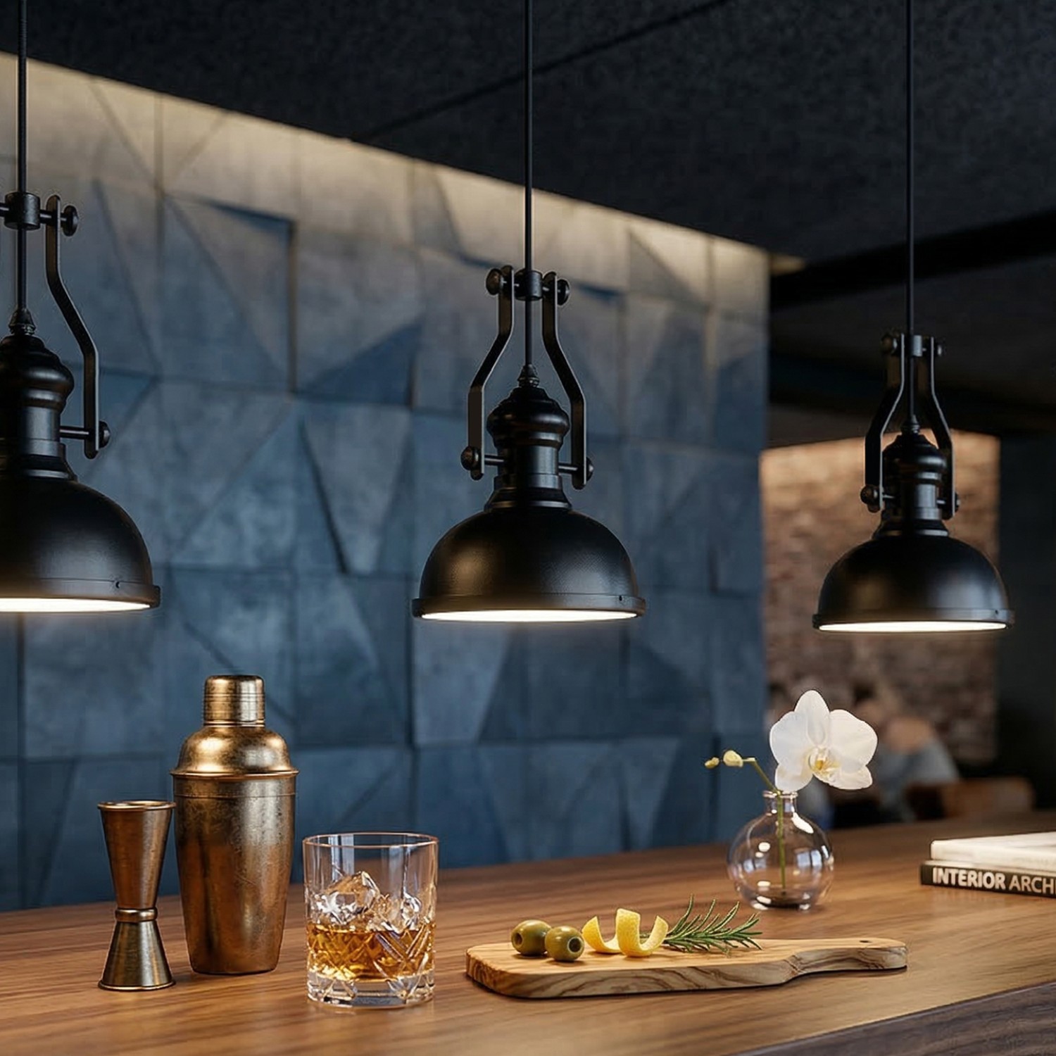 Снимка на Висящ пендел Porte | Индустриален дизайн | Черен |  Ø30cm | IP20 | E27