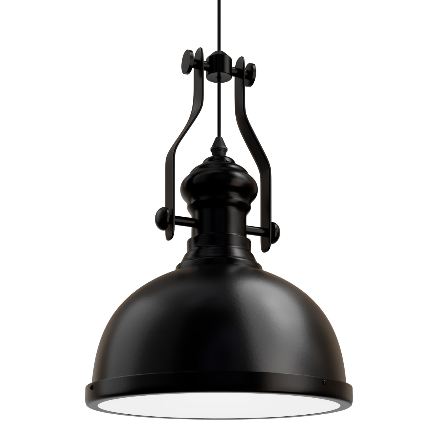 Снимка на Висящ пендел Porte | Индустриален дизайн | Черен |  Ø30cm | IP20 | E27