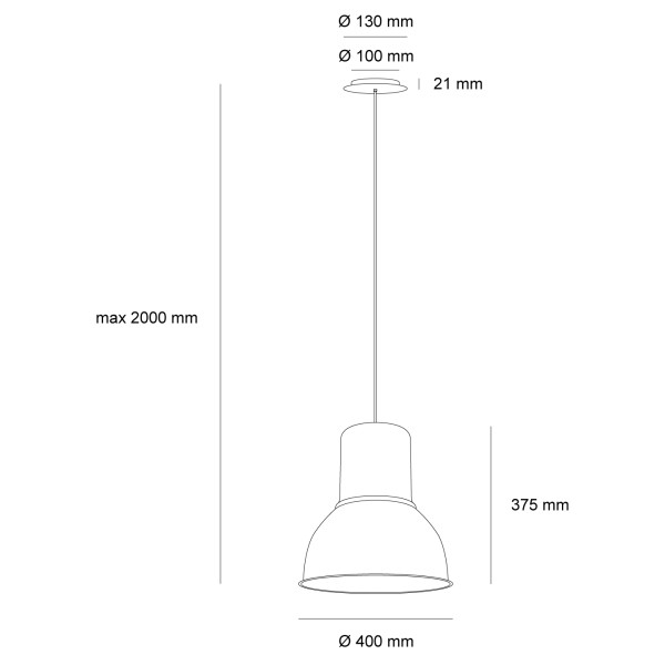 Детайлно изображение на Висящ пендел Proper | Индустриален дизайн | Матово черен | IP20 | E27 Снимка на Висящ пендел Proper | Индустриален дизайн | Матово черен | IP20 | E27