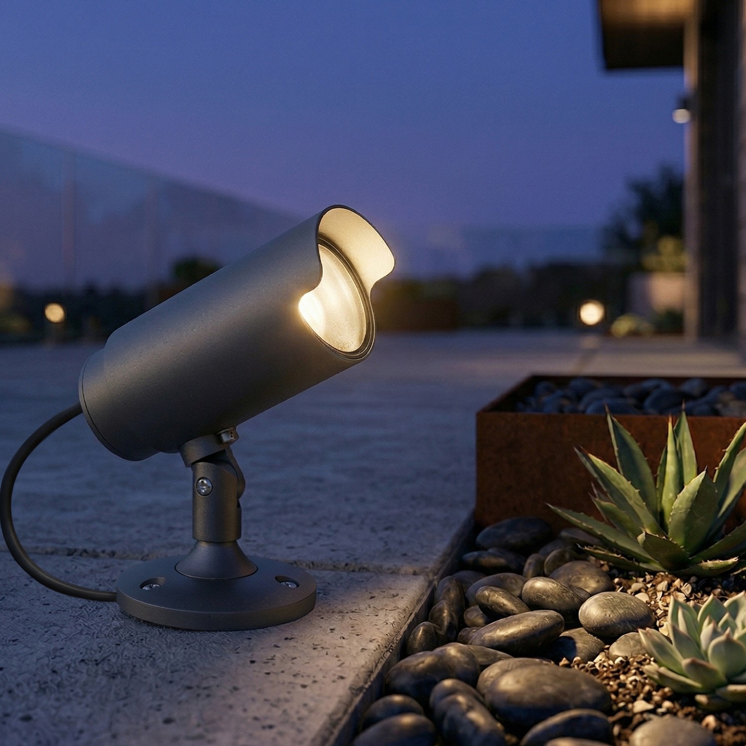 Детайлно изображение на Външен LED спот Spike | Сив | 12W | 3000K | IP65 Снимка на Външен LED спот Spike | Сив | 12W | 3000K | IP65