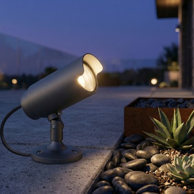 Външен LED спот Spike | Сив | 12W | 3000K | IP65