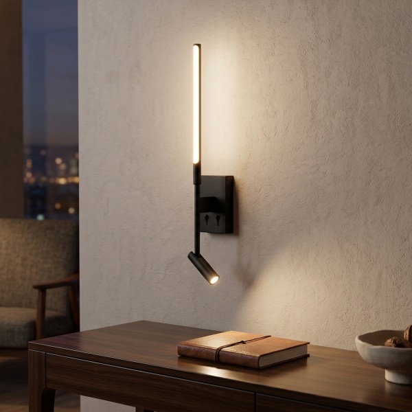Снимка на Стенен LED аплик Twin SQ | 3W+6W | 3000K