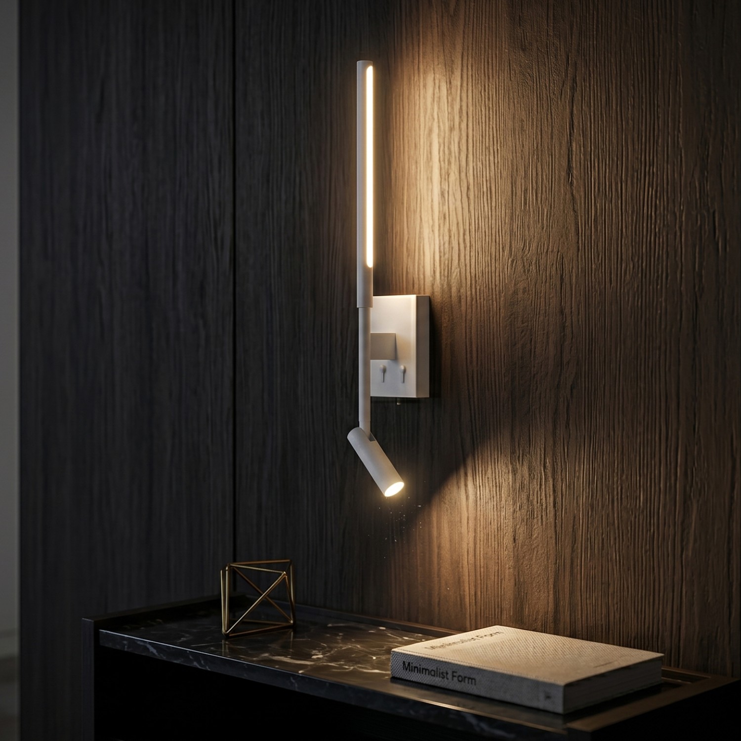 Снимка на Стенен LED аплик Twin SQ | 3W+6W | 3000K