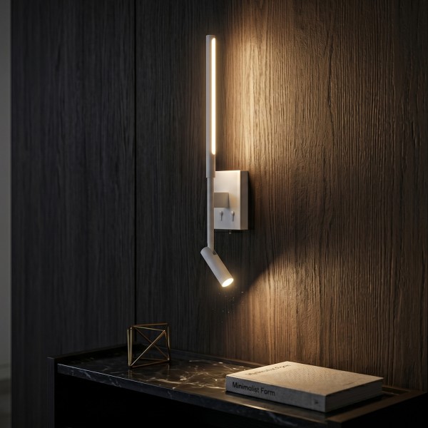 Снимка на Стенен LED аплик Twin SQ | 3W+6W | 3000K
