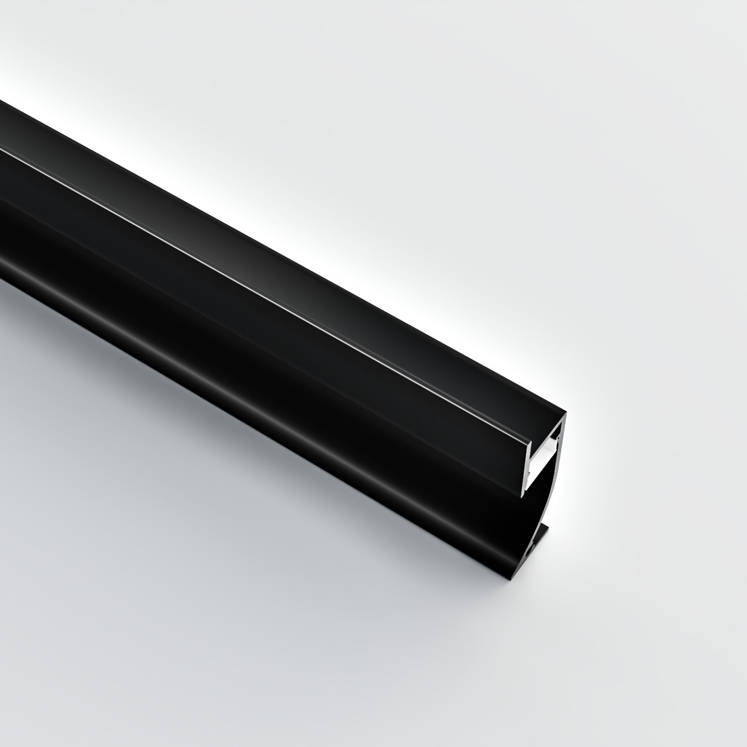 Снимка на Алуминиев профил за LED лента Venus | 13.6x45.7мм | Черен