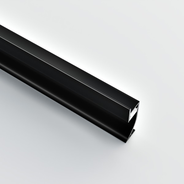 Снимка на Алуминиев профил за LED лента Venus | 13.6x45.7мм | Черен