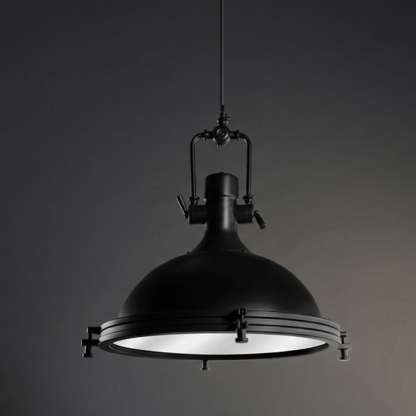 Детайлно изображение на Висящ пендел Cargo | Индустриален дизайн | Черен | Ø41cm | IP20 | E27 Снимка на Висящ пендел Cargo | Индустриален дизайн | Черен | Ø41cm | IP20 | E27
