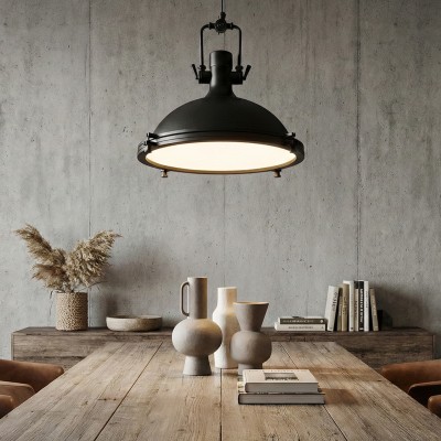 Висящ пендел Cargo | Индустриален дизайн | Черен |  Ø41cm | IP20 | E27