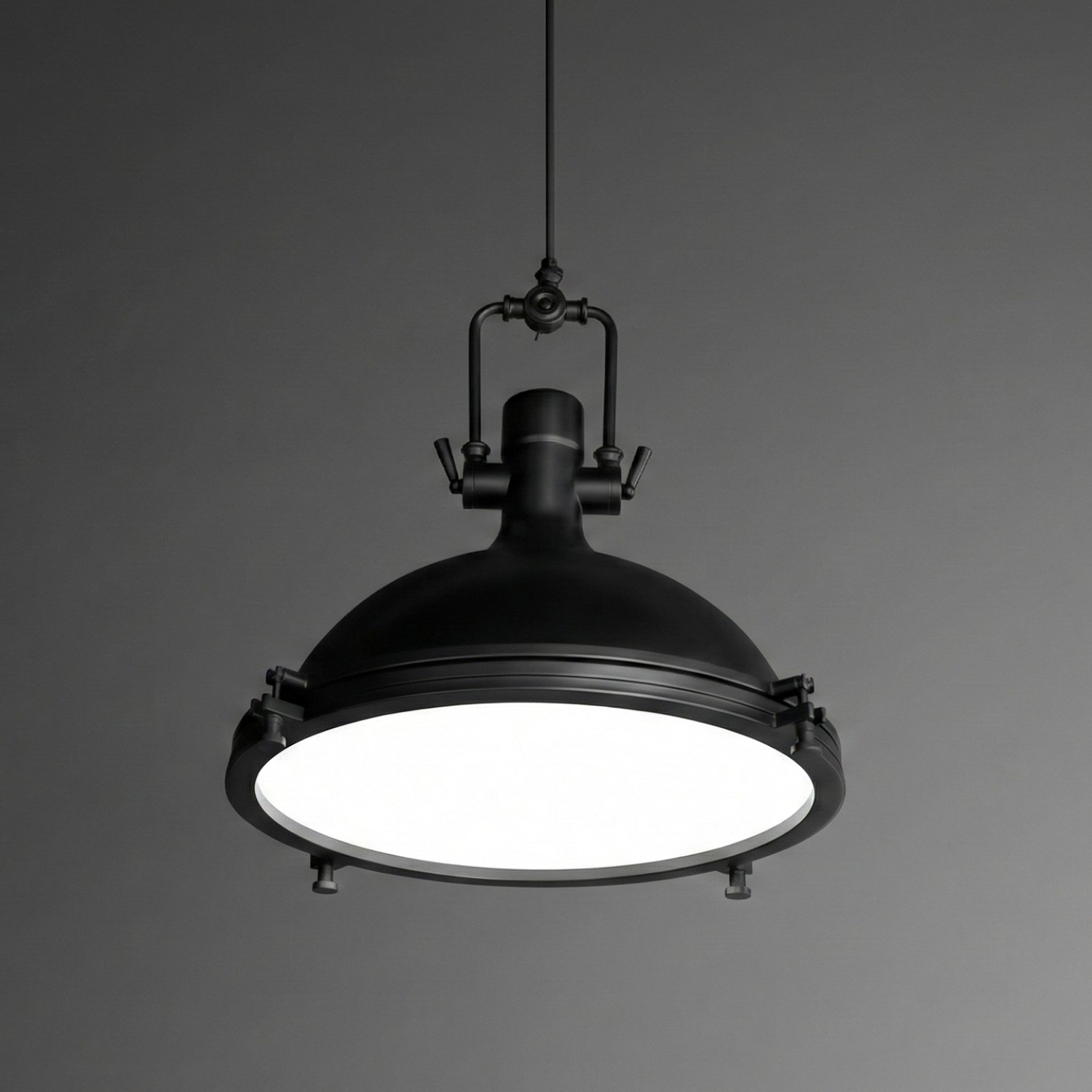 Детайлно изображение на Висящ пендел Cargo | Индустриален дизайн | Черен | Ø41cm | IP20 | E27 Снимка на Висящ пендел Cargo | Индустриален дизайн | Черен | Ø41cm | IP20 | E27