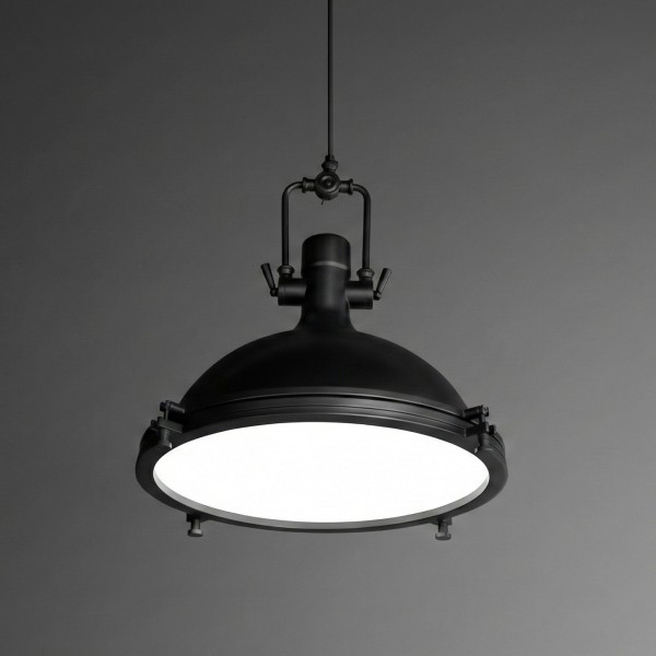 Детайлно изображение на Висящ пендел Cargo | Индустриален дизайн | Черен | Ø41cm | IP20 | E27 Снимка на Висящ пендел Cargo | Индустриален дизайн | Черен | Ø41cm | IP20 | E27