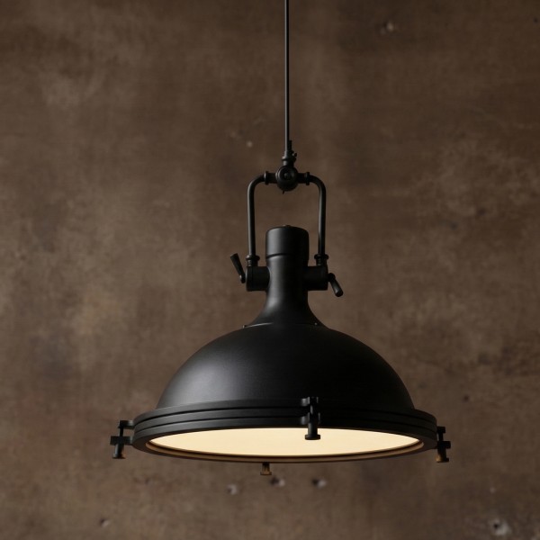 Детайлно изображение на Висящ пендел Cargo | Индустриален дизайн | Черен | Ø41cm | IP20 | E27 Снимка на Висящ пендел Cargo | Индустриален дизайн | Черен | Ø41cm | IP20 | E27