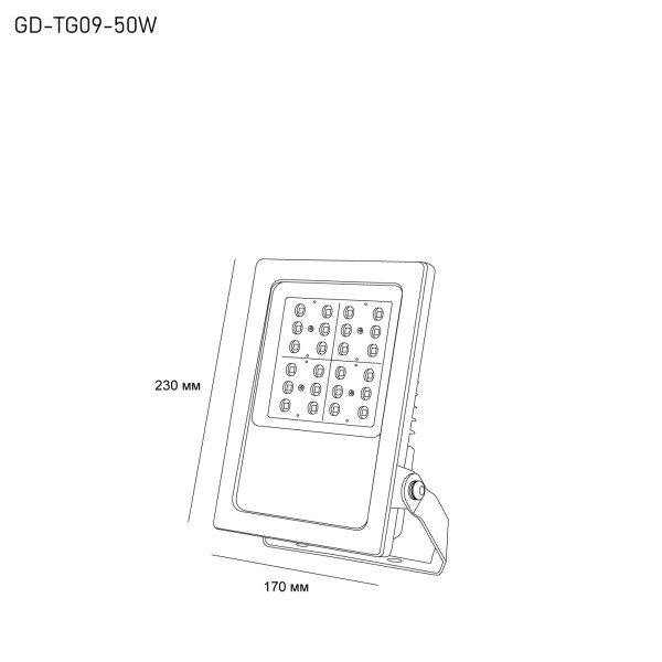 Детайлно изображение на LED прожектор Hunter | 30W-300W | 4000K | IP66 Снимка на LED прожектор Hunter | 30W-300W | 4000K | IP66