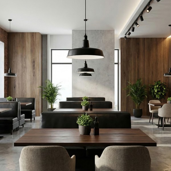 Детайлно изображение на Висящ пендел Loft | Индустриален дизайн | Черен | Ø41cm | IP20 | E27 Снимка на Висящ пендел Loft | Индустриален дизайн | Черен | Ø41cm | IP20 | E27