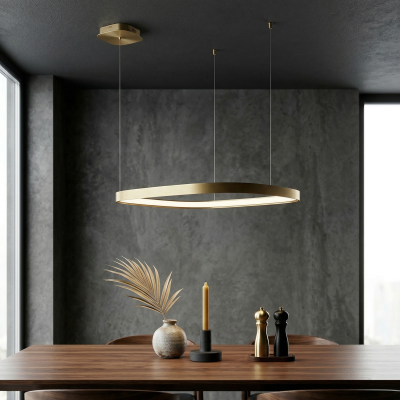 Квадратен висящ LED полилей Helix | Златен/Черен | 3-CCT