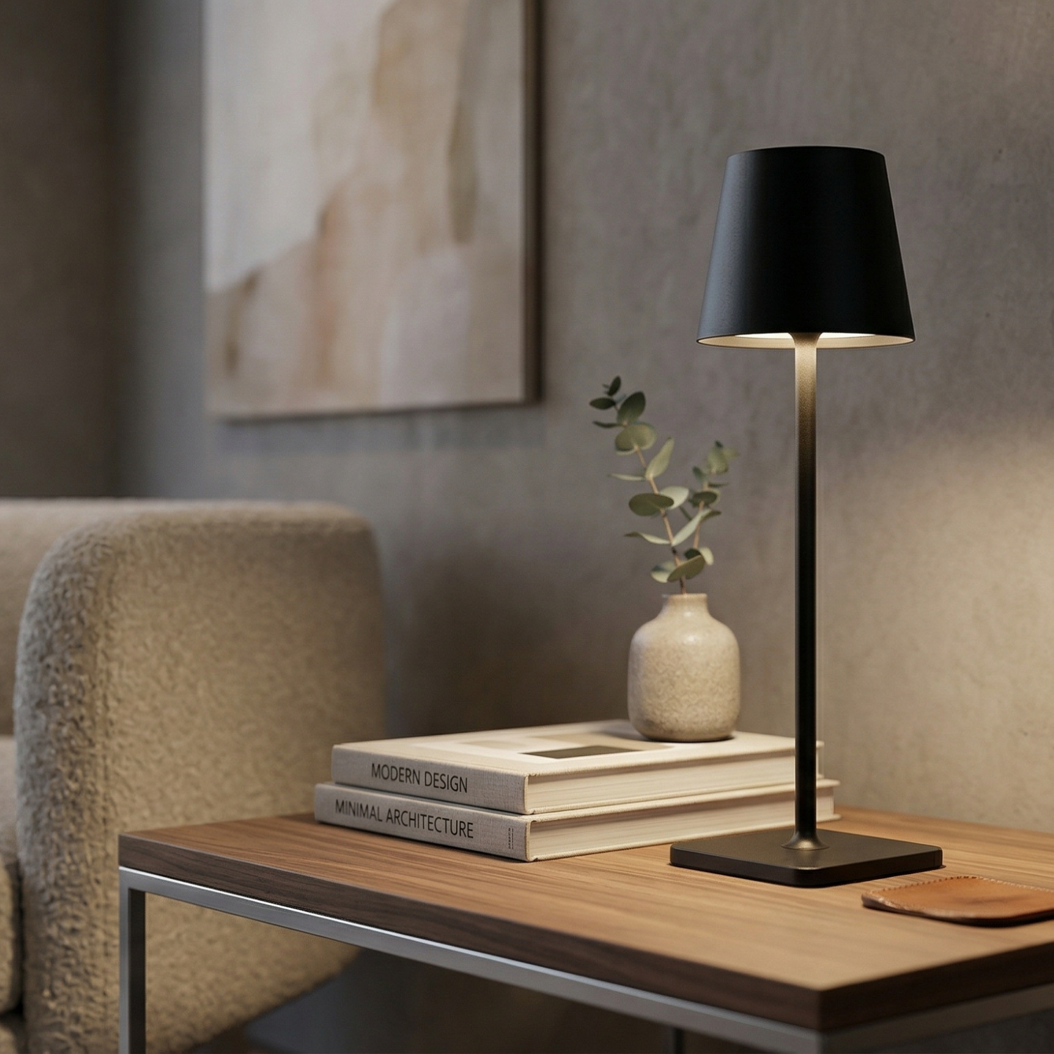 Снимка на Презареждаема LED настолна лампа с три цвята LEDA (38 см) - Настолни лампи