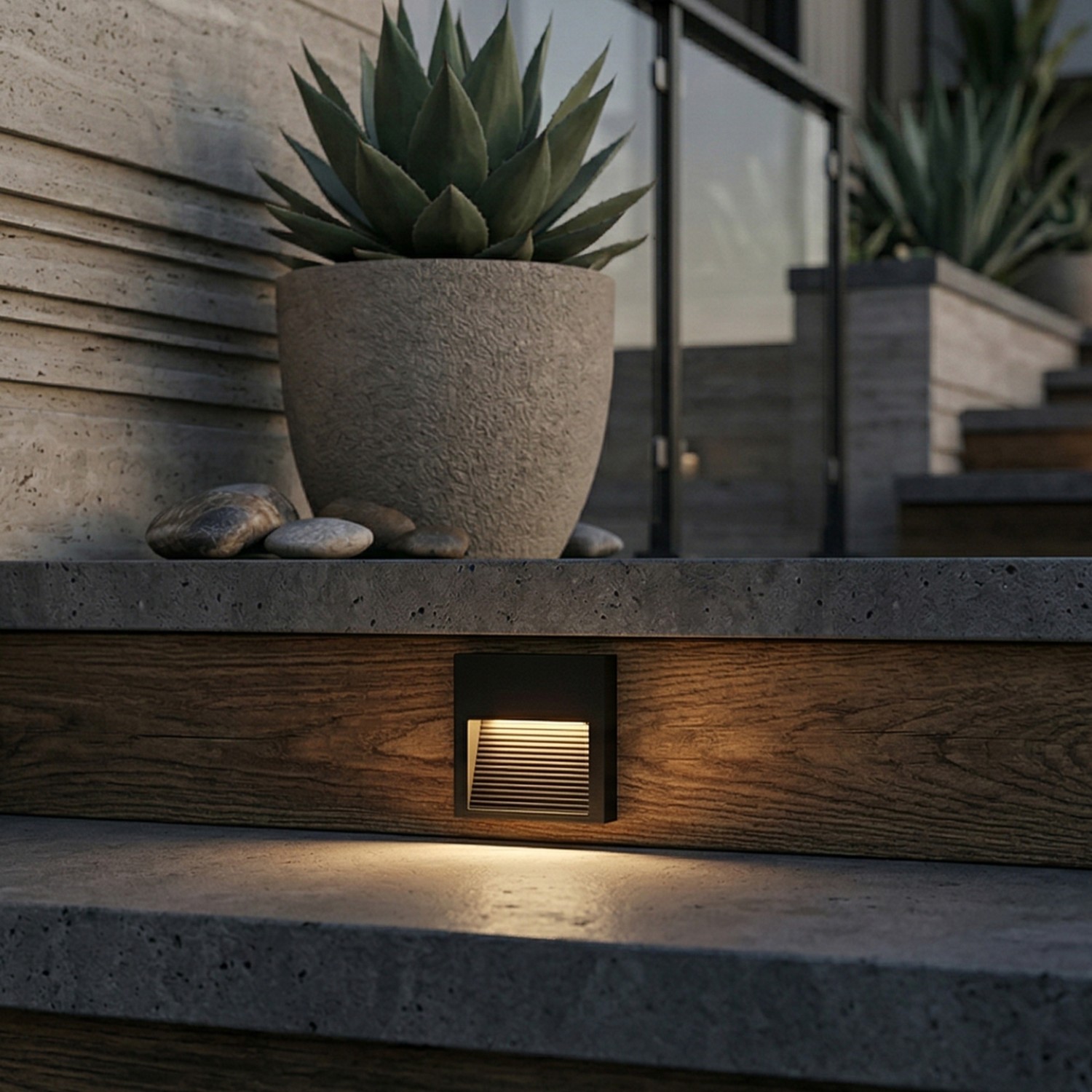 Детайлно изображение на LED луна за стъпала/стълбище с външен монтаж Lumos | IP65 | 3W | 3000K Снимка на LED луна за стъпала/стълбище с външен монтаж Lumos | IP65 | 3W | 3000K