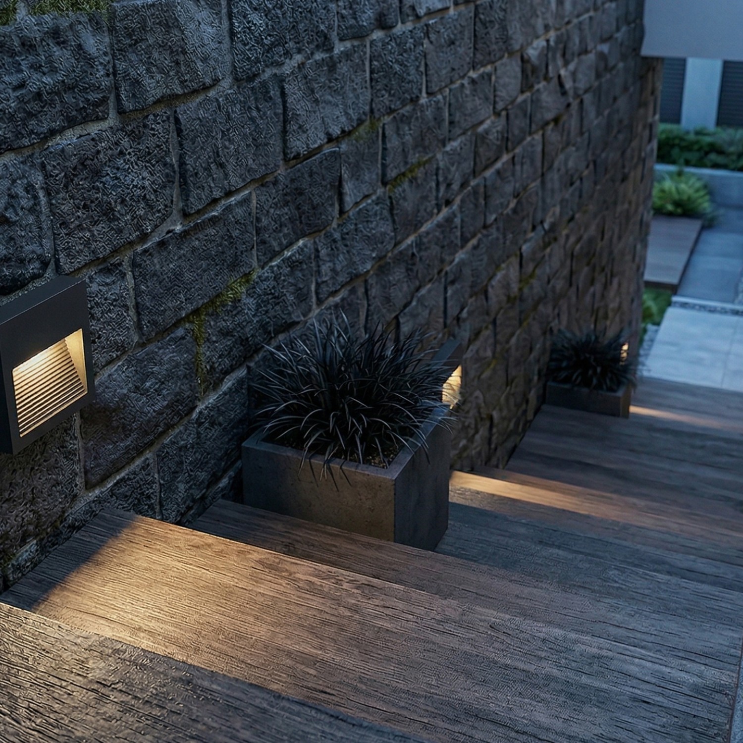 Снимка на LED луна за стъпала/стълбище с външен монтаж Lumos | IP65 | 3W | 3000K