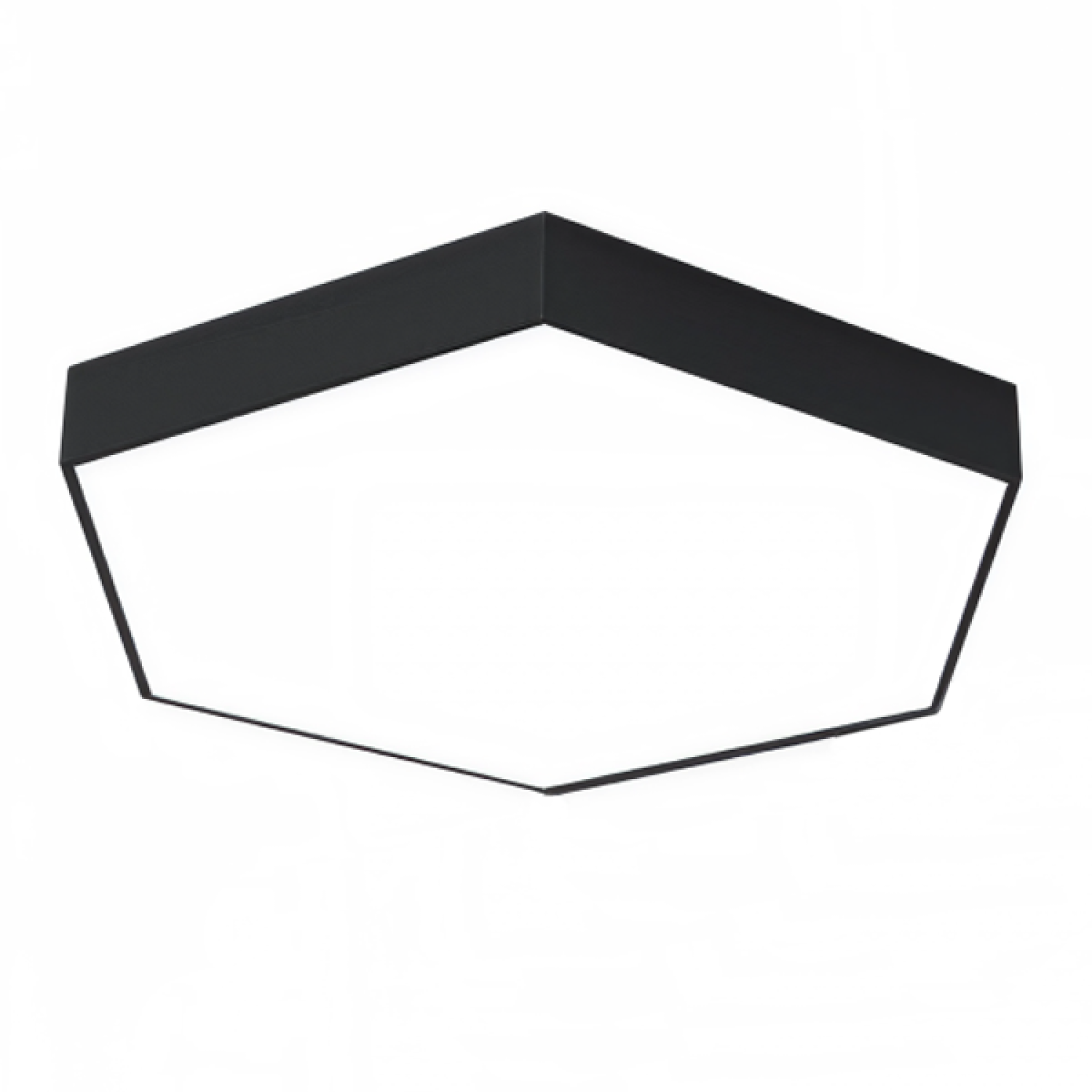 Детайлно изображение на LED плафониера Hexagon с шестоъгълна форма Снимка на LED плафониера Hexagon с шестоъгълна форма