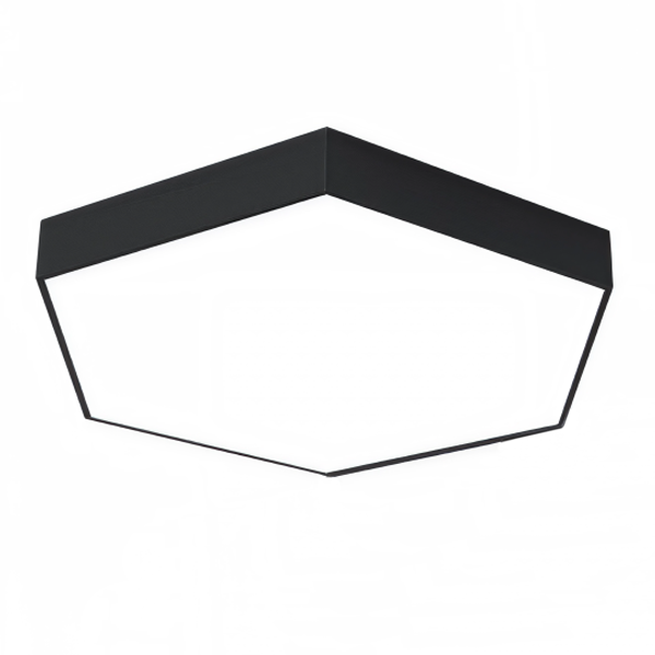 Детайлно изображение на LED плафониера Hexagon с шестоъгълна форма Снимка на LED плафониера Hexagon с шестоъгълна форма