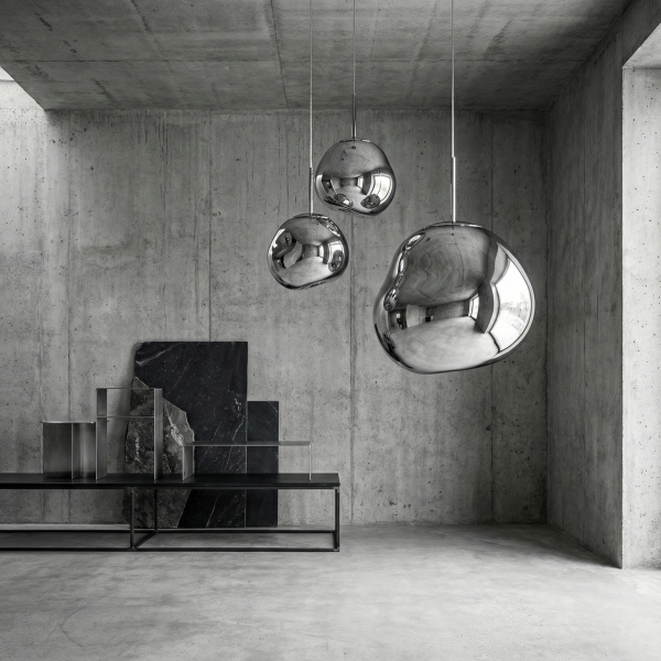 Снимка на Висяща лампа Ruby 2 Chrome | Цвят хром | Визия течен метал | 3000K